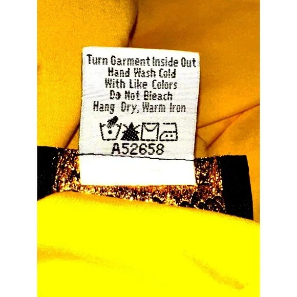 Bob Mackie Wearable Art Yellow Embroidered Shirt Vintage Button Down Retro Chic - Picture 11 of 11